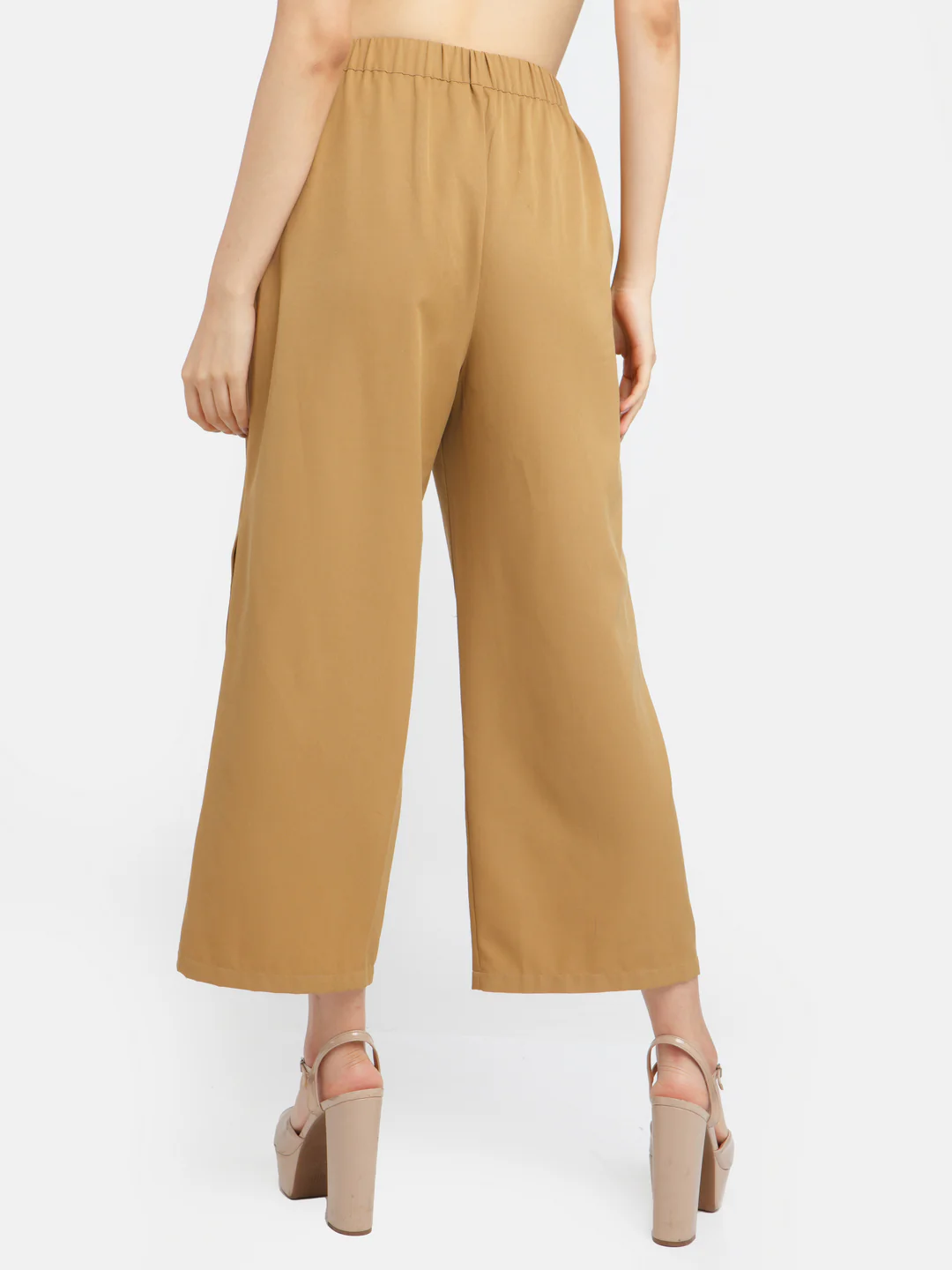 Brown Solid Straight Trouser - Image 4