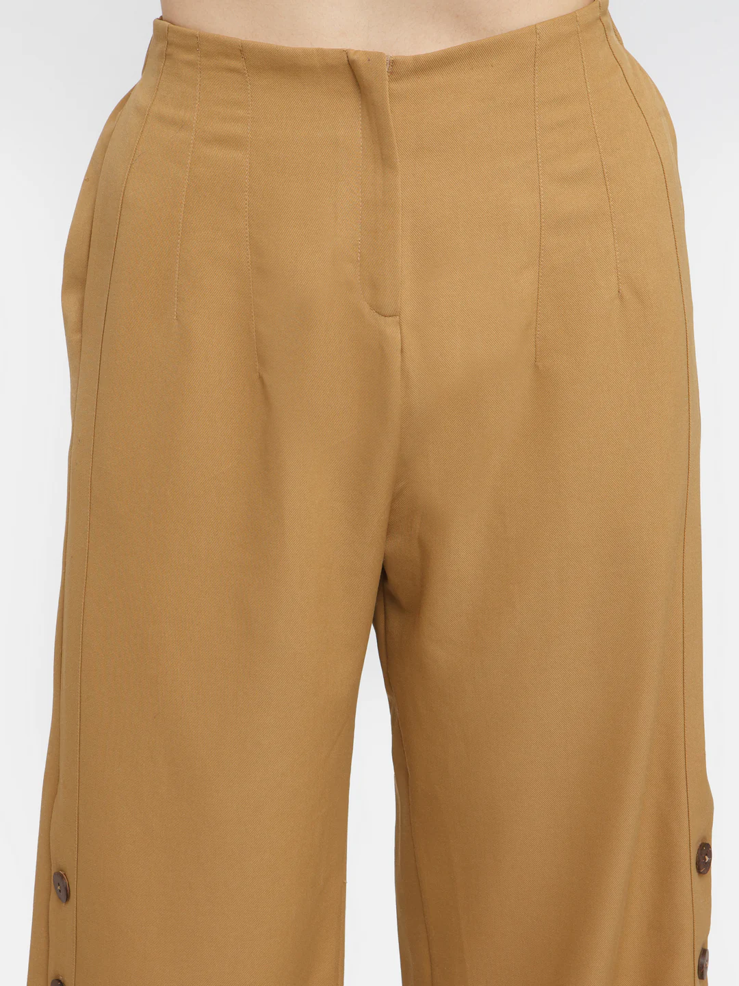 Brown Solid Straight Trouser - Image 6