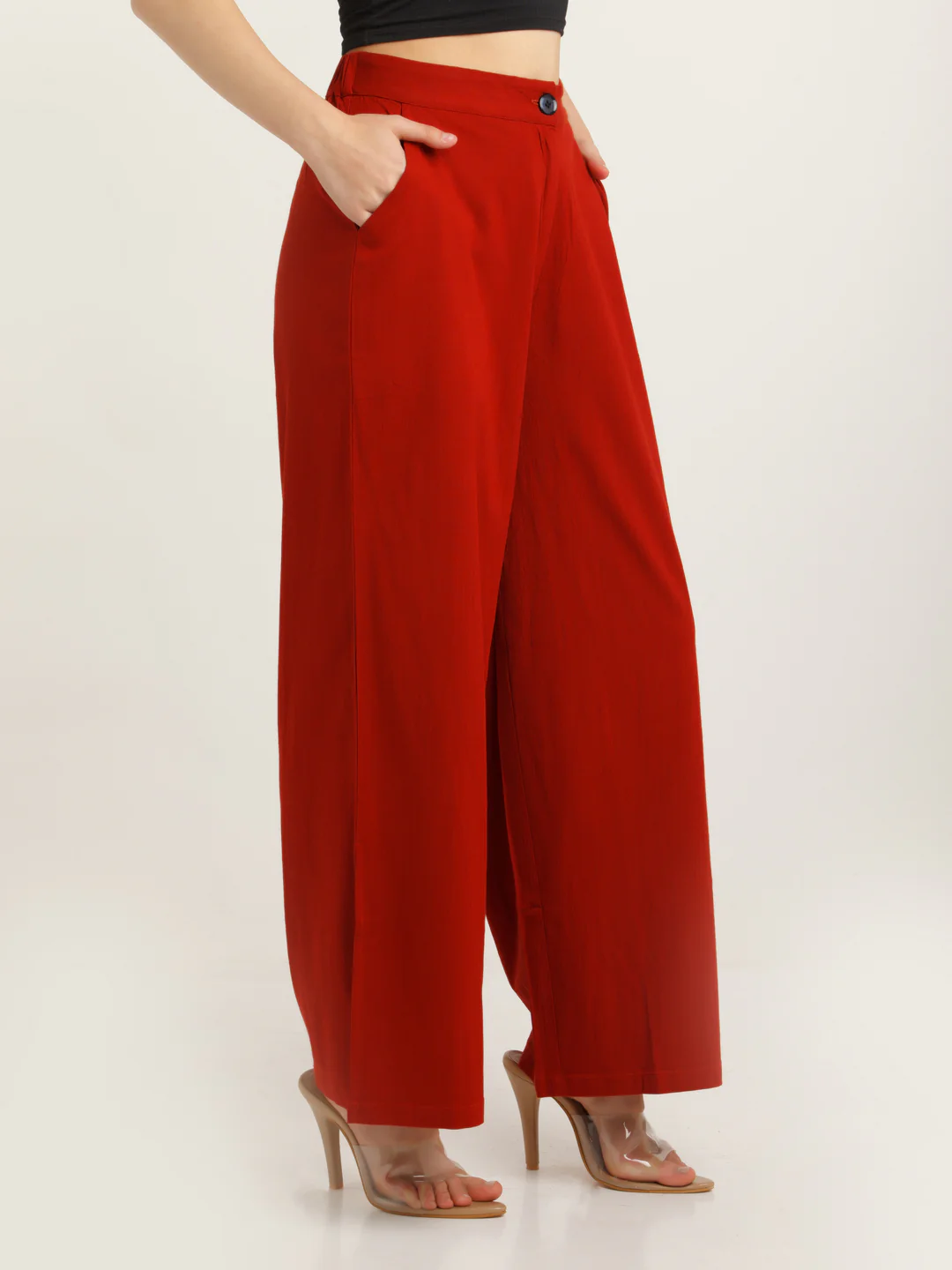 Brown Solid Trouser - Image 3