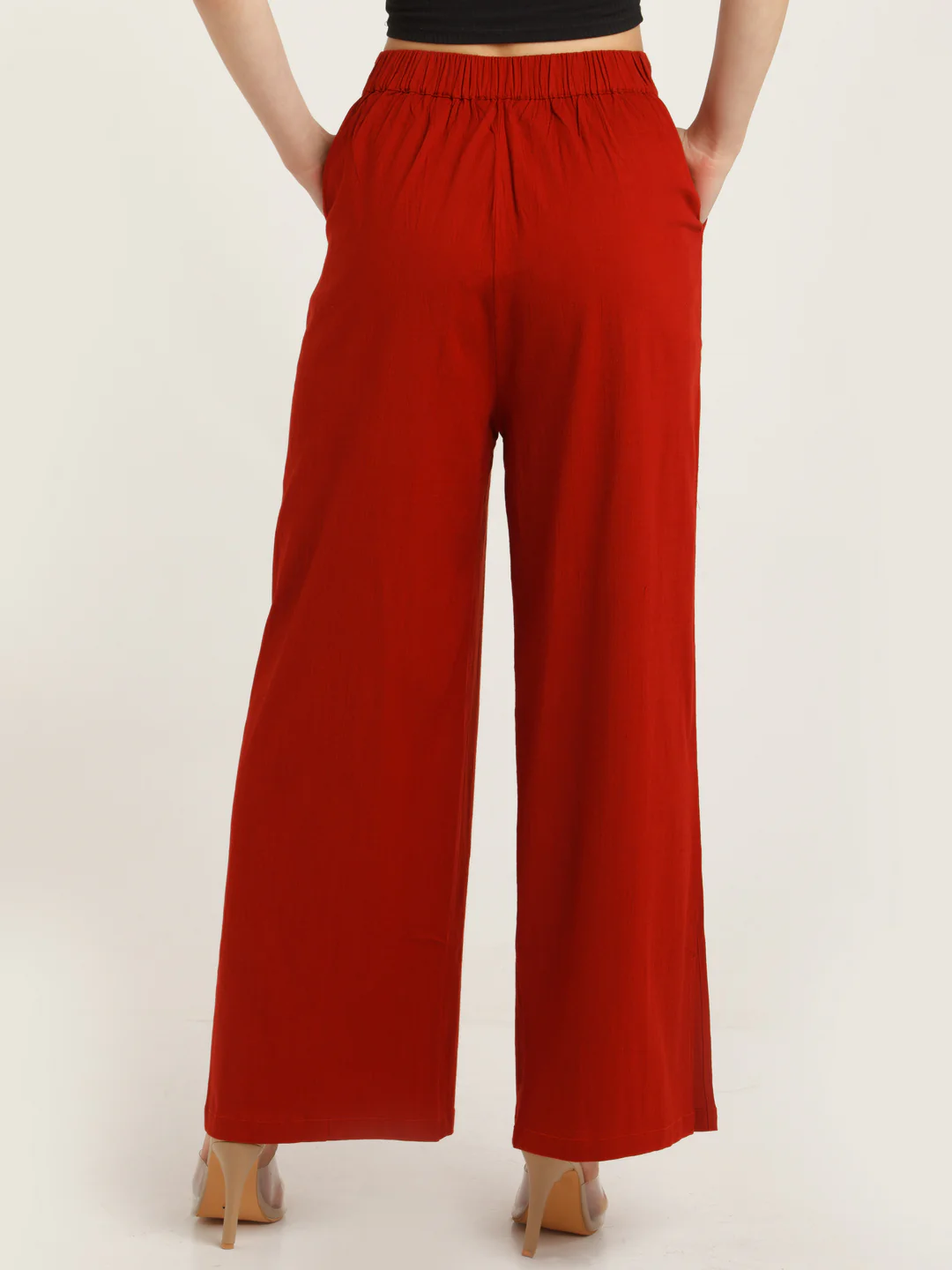 Brown Solid Trouser - Image 5