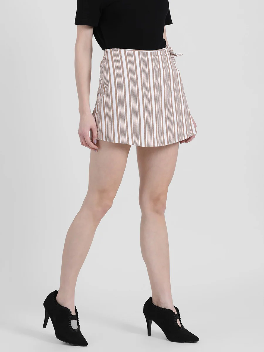 Brown Striped Short Pant - Image 3