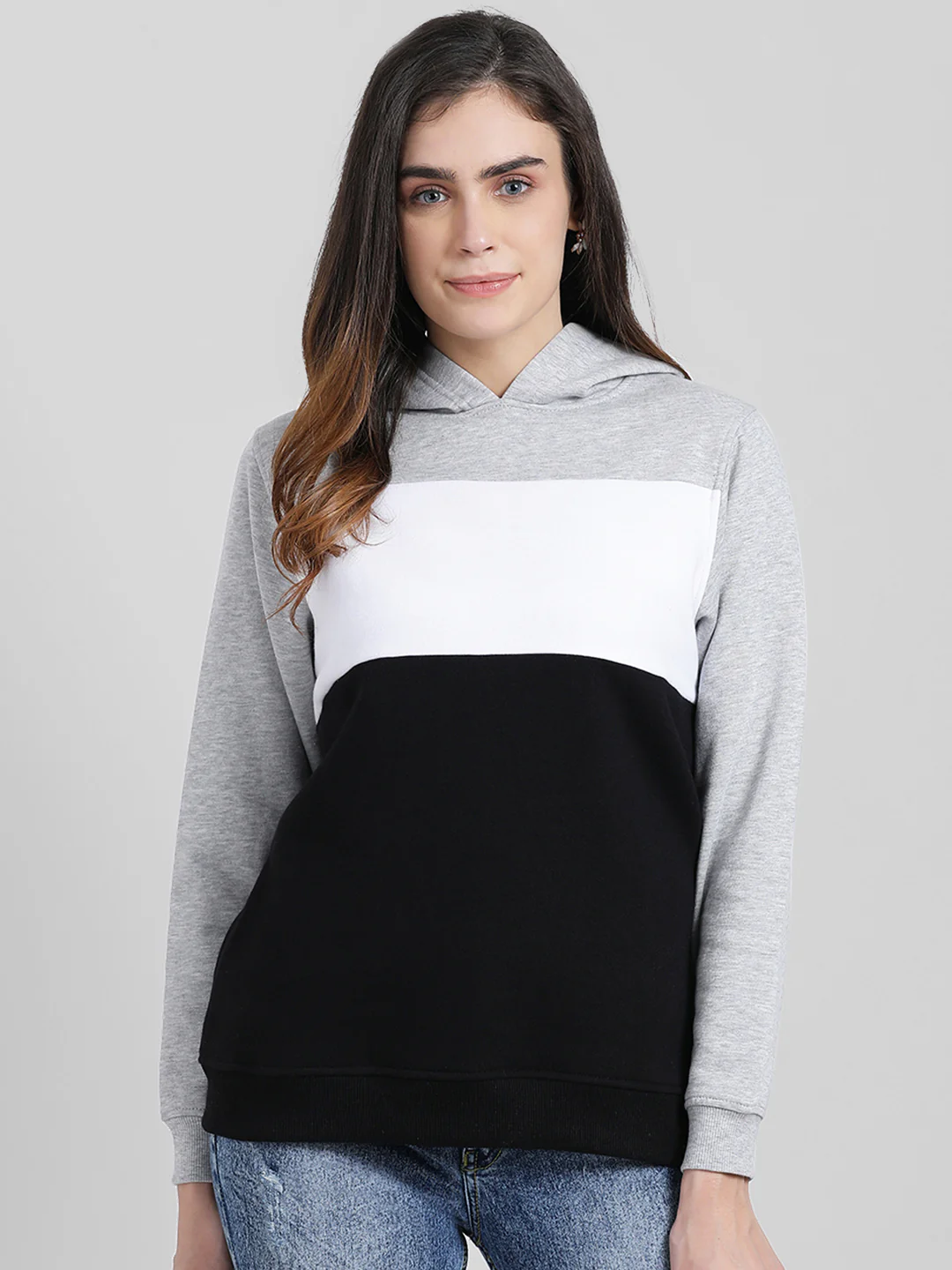 Colourblocked Hooded Sweatshirt - Image 2