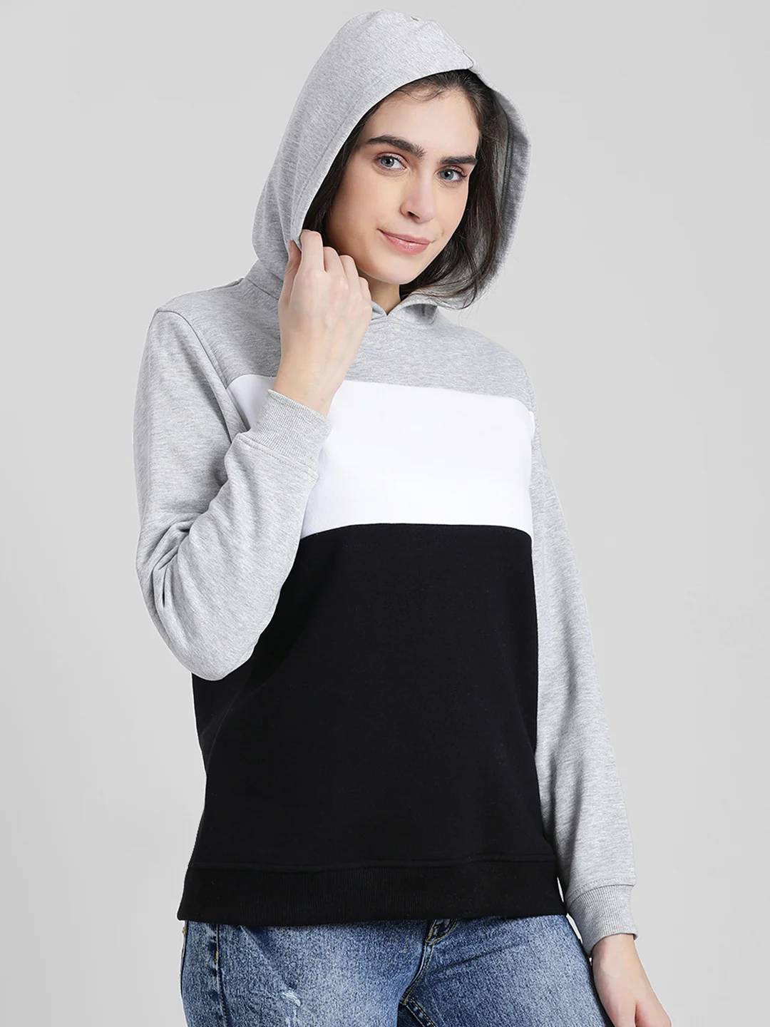 Colourblocked Hooded Sweatshirt - Image 4