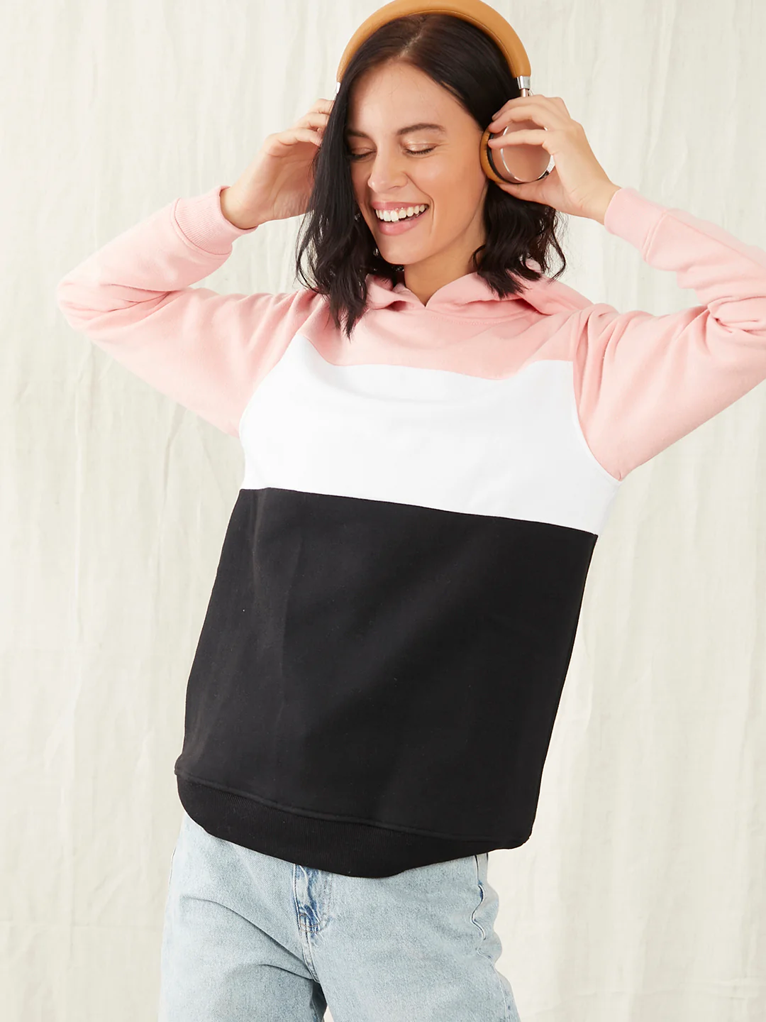Colourblocked Hooded Sweatshirt