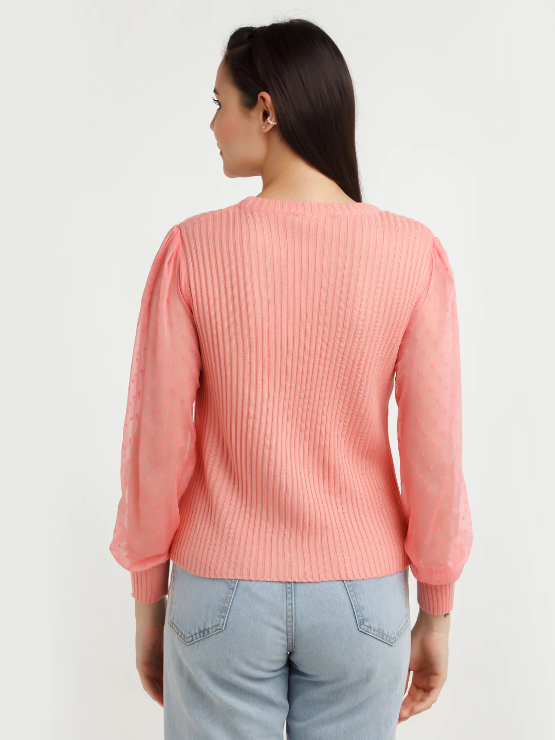 Coral Solid Sweater - Image 3