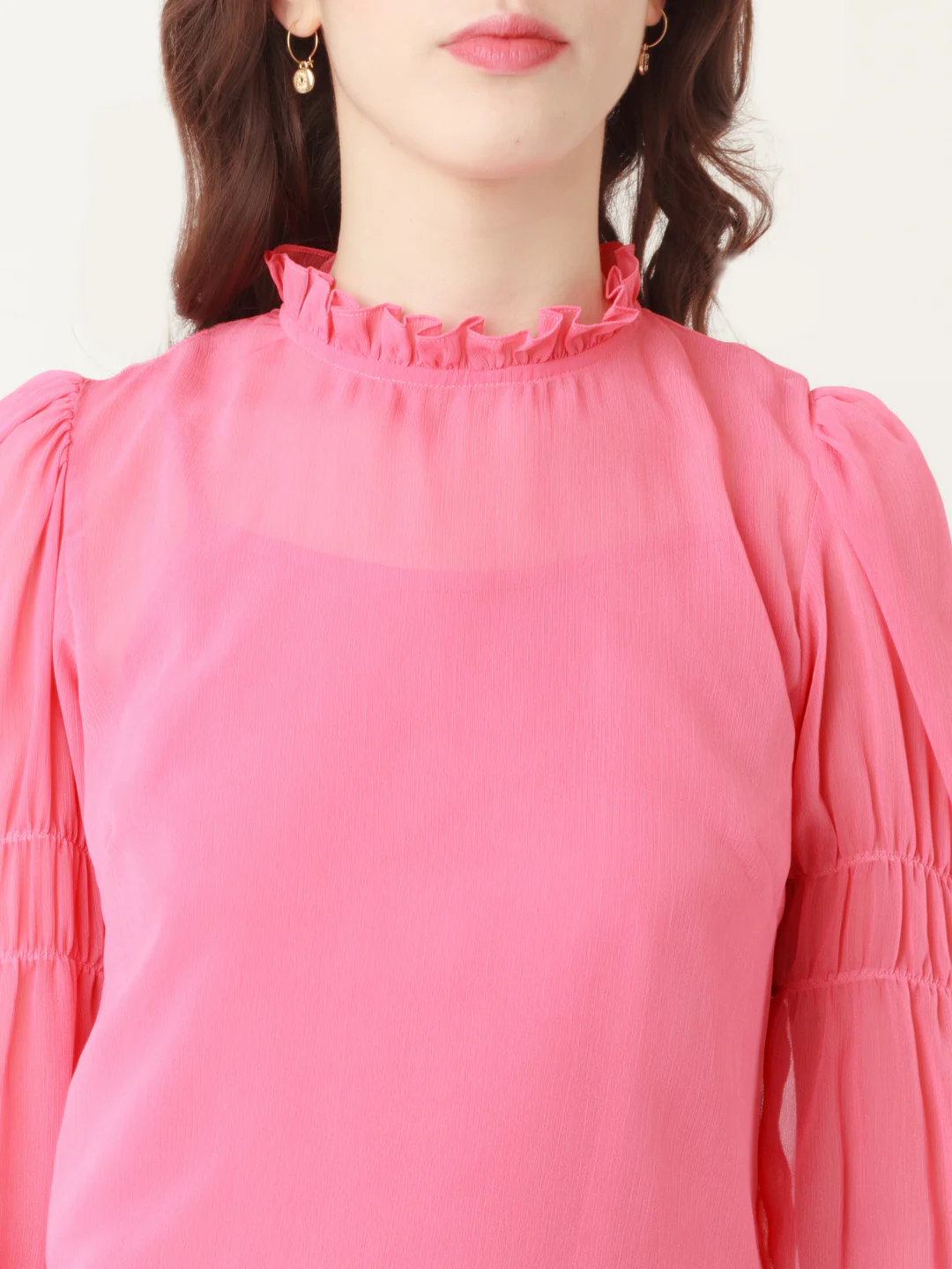Coral Solid Tie-Up Top - Image 6