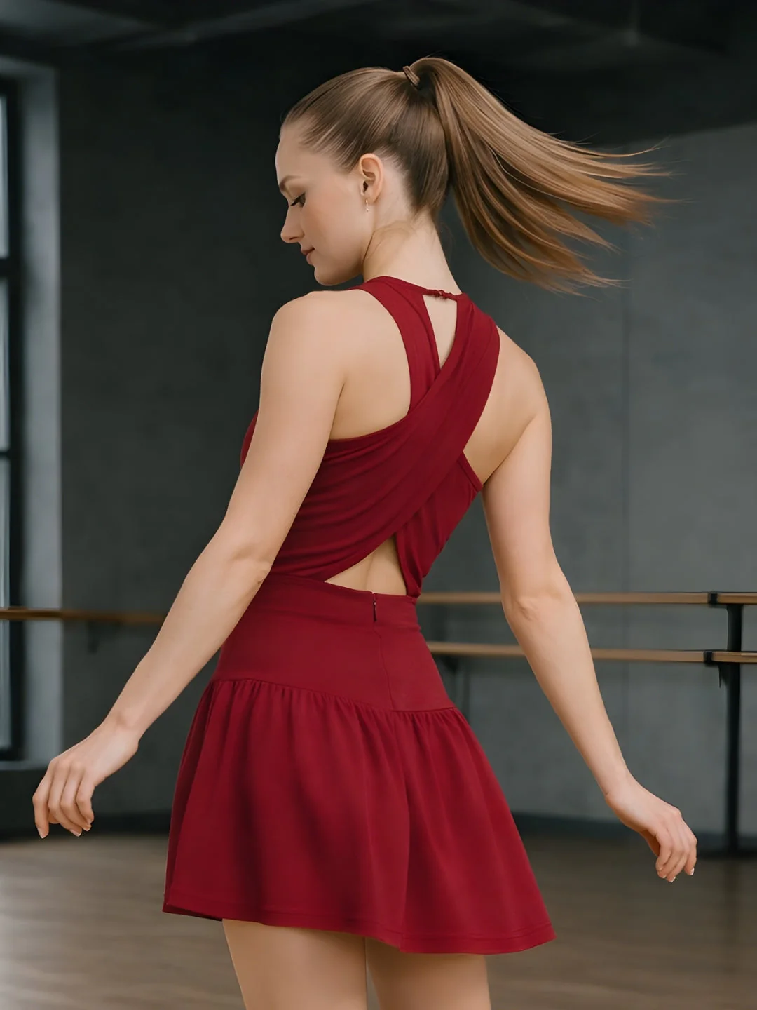 Maroon Solid Half Sleeve Co-ord Set - Image 3