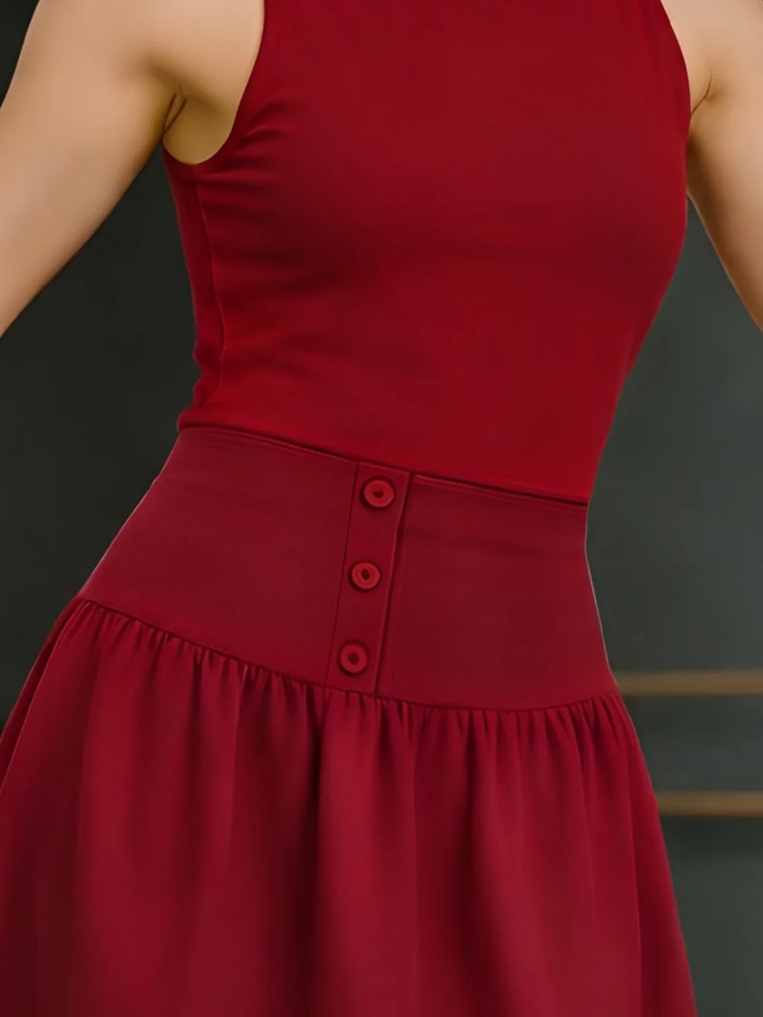 Maroon Solid Half Sleeve Co-ord Set - Image 5
