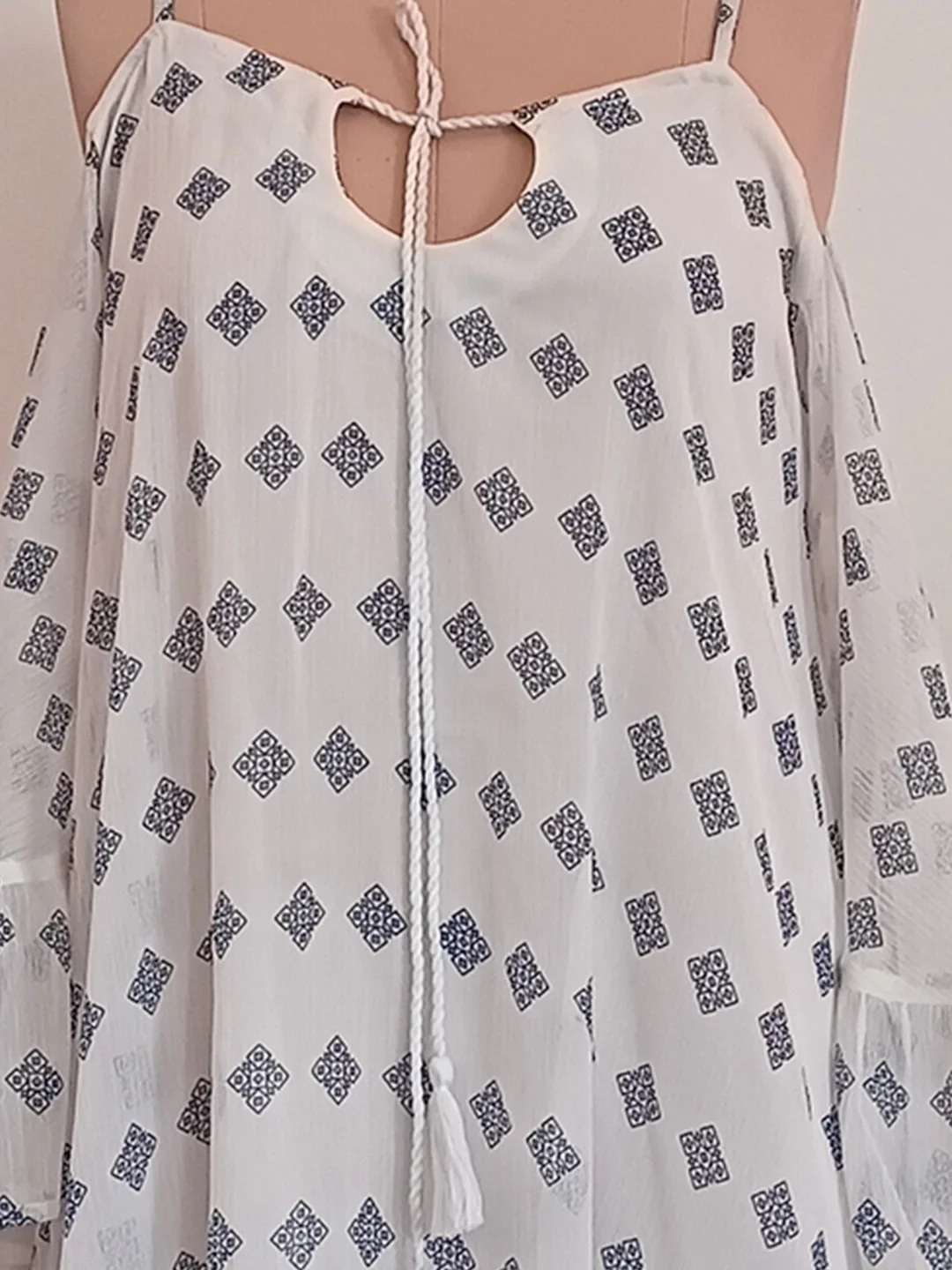 Multi Printed 3/4th Sleeves Mini Dress - Image 5