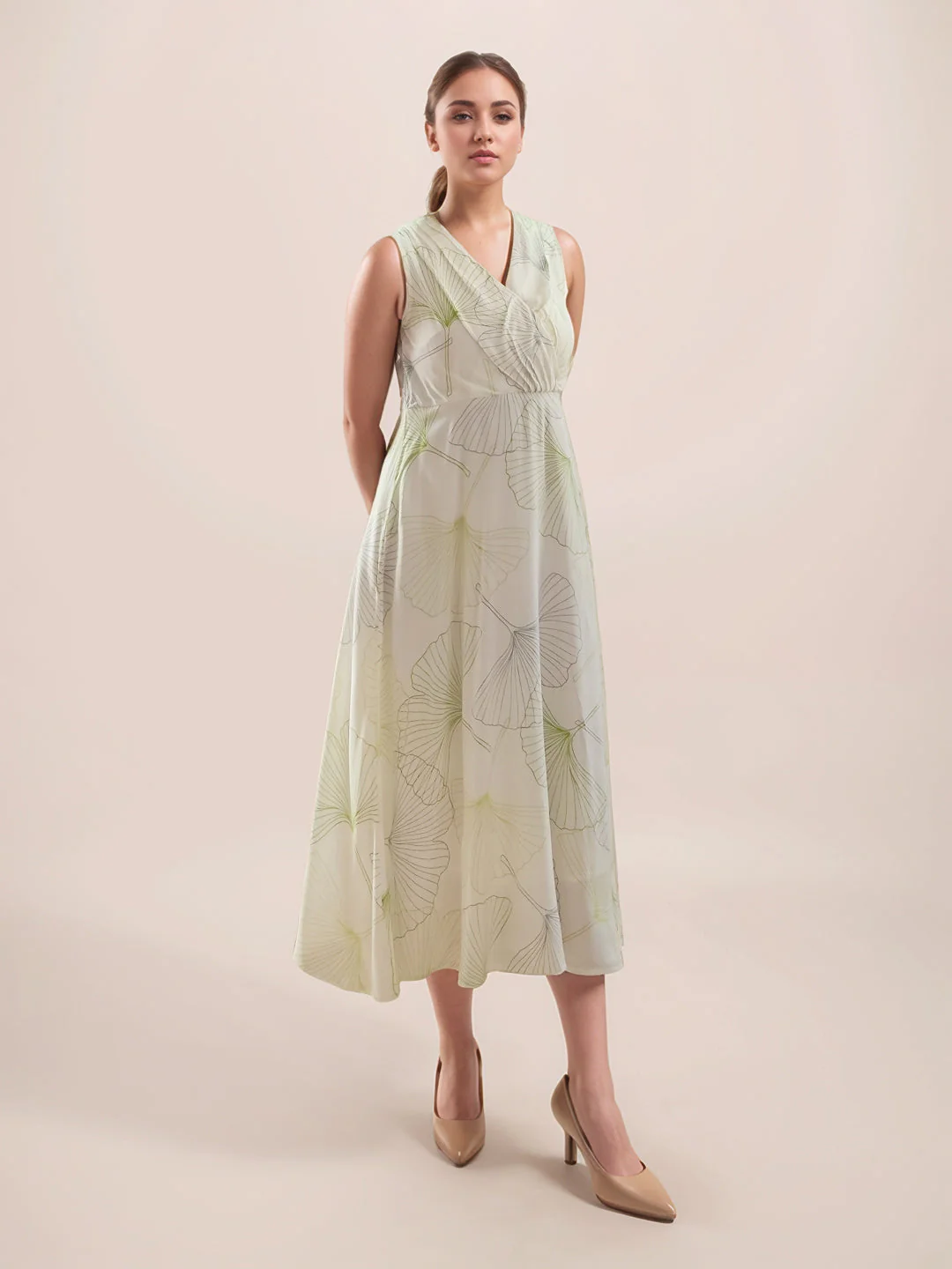Multi-Colored Tropical Print Sleeveless Maxi Dress - Image 3