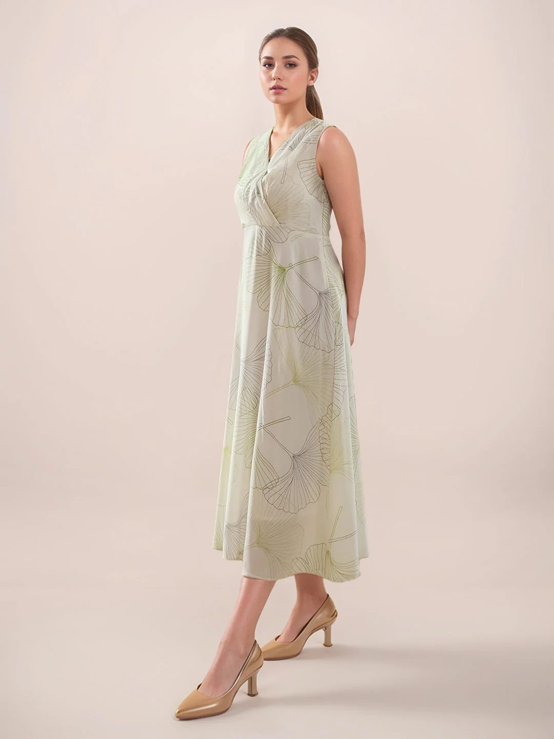 Multi-Colored Tropical Print Sleeveless Maxi Dress - Image 5