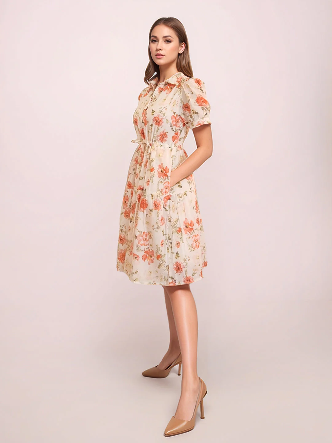 Zink London Women's White Floral Mini Dress - Image 5