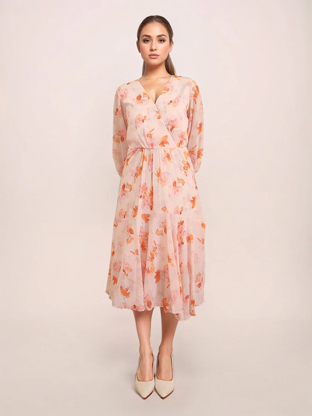 Zink London Women's Multi Floral Midi Dress - Image 2