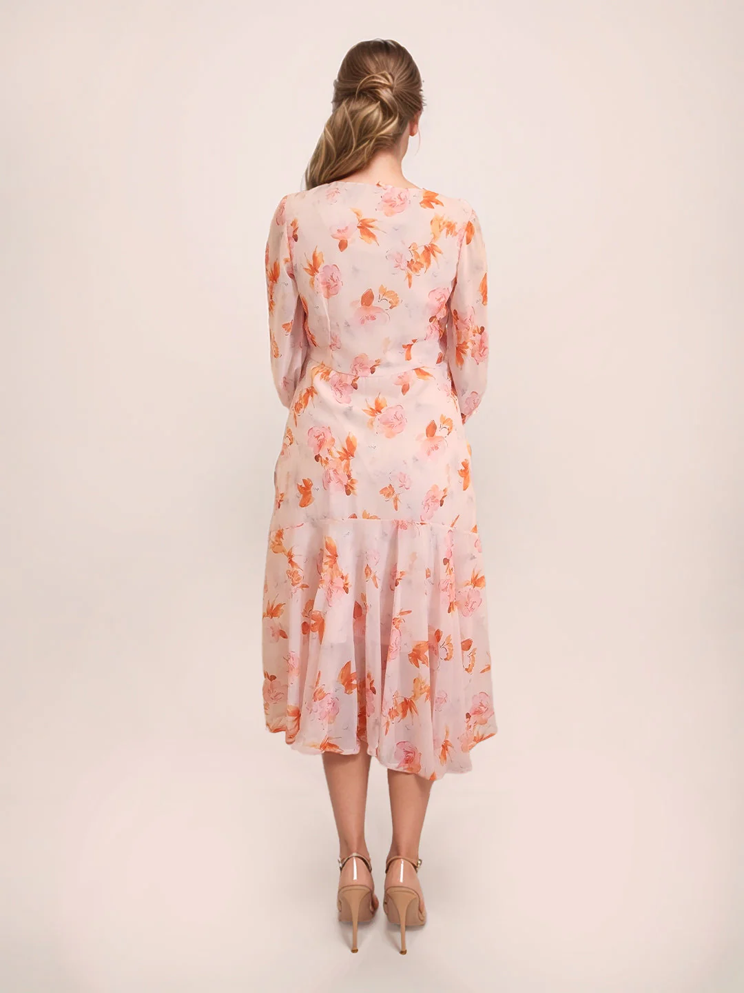 Zink London Women's Multi Floral Midi Dress - Image 4