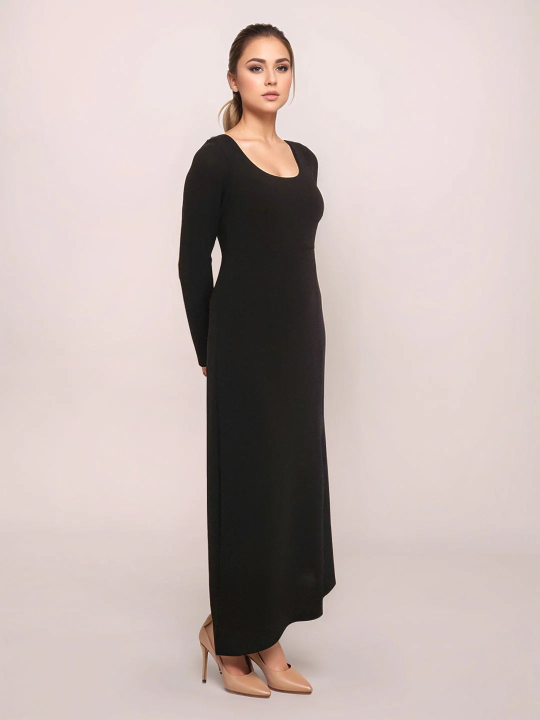 Zink London Women's Black Solid Midi Dress - Image 3