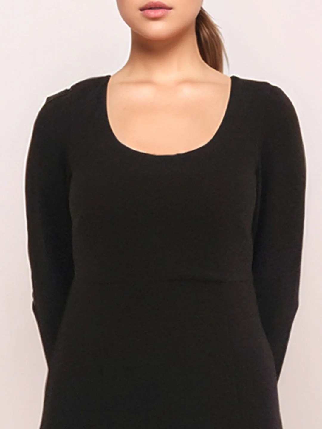 Zink London Women's Black Solid Midi Dress - Image 6