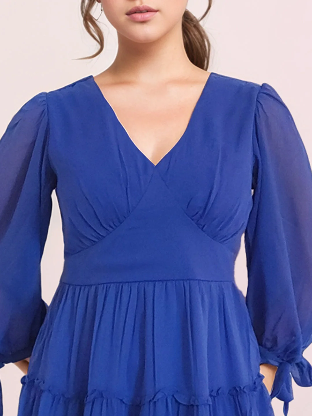 Zink London Women's Blue Solid Mini Dress - Image 6