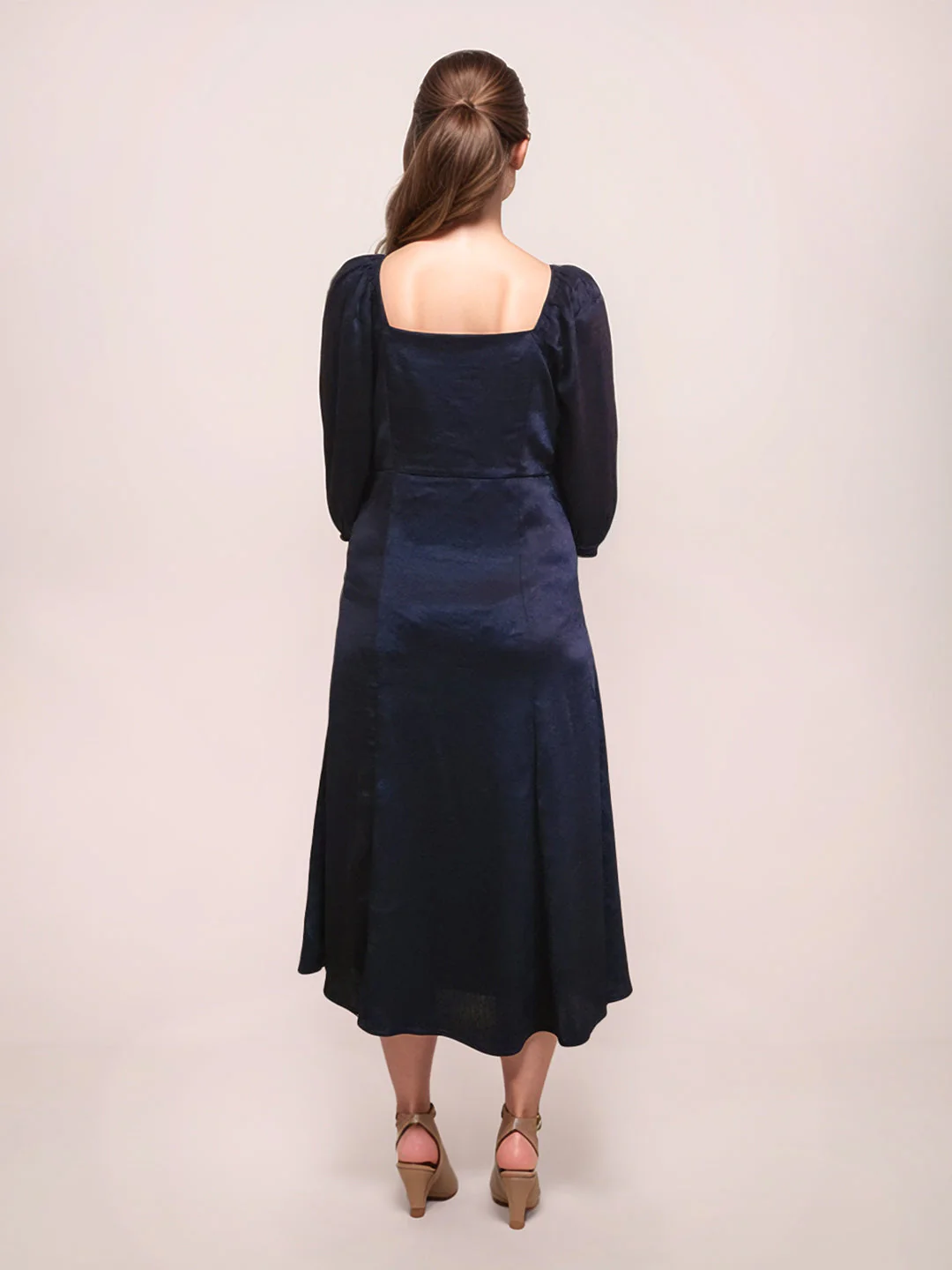 Zink London Women's Blue Textured Mini Dress - Image 4