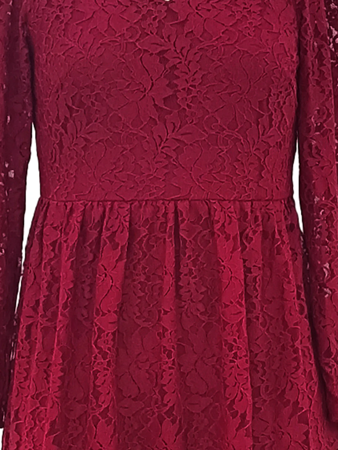 Zink London Women's Red Lace Midi Dress - Image 6
