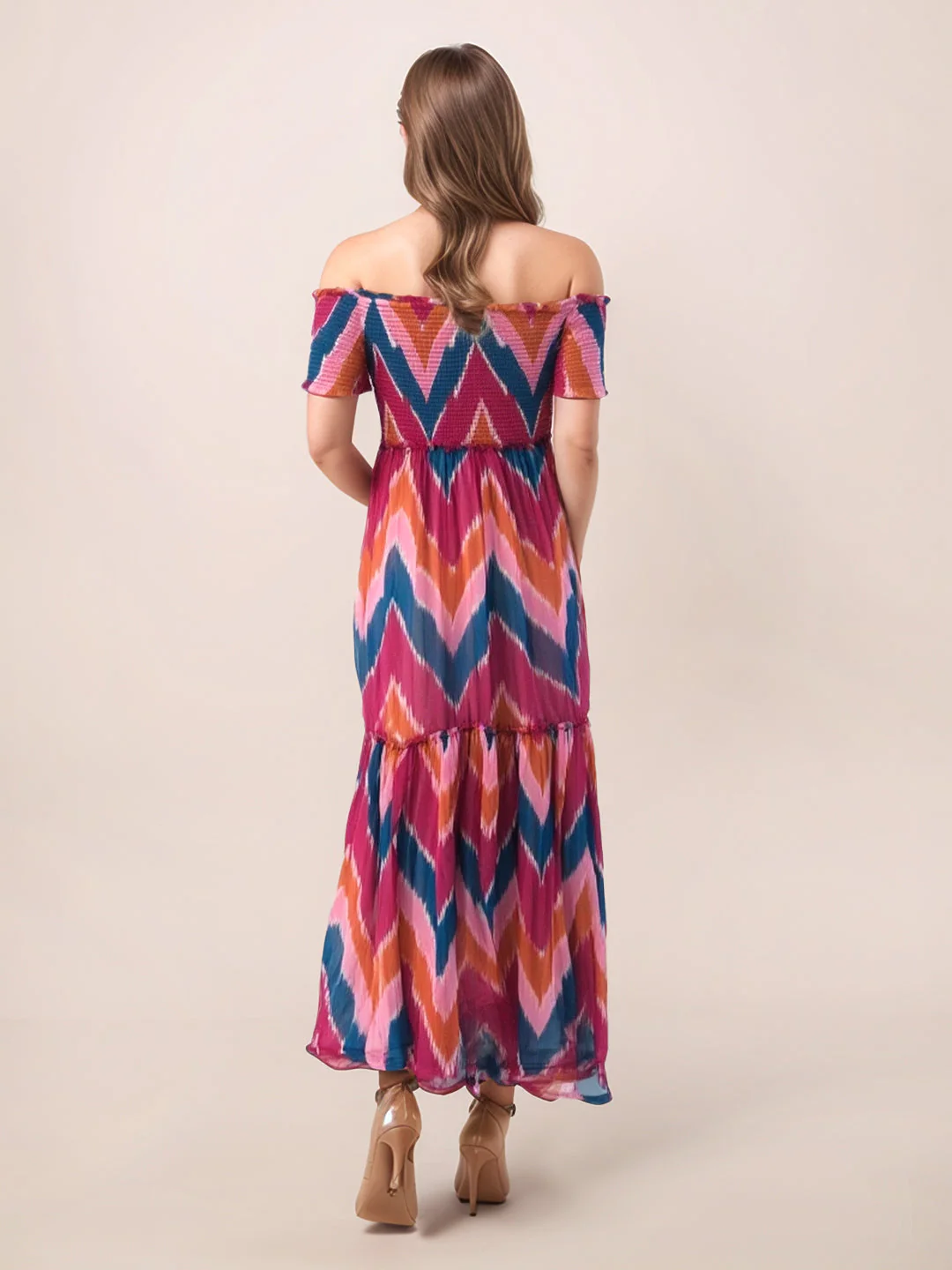 Zink London Women's Multi Geometric Maxi Dress - Image 4