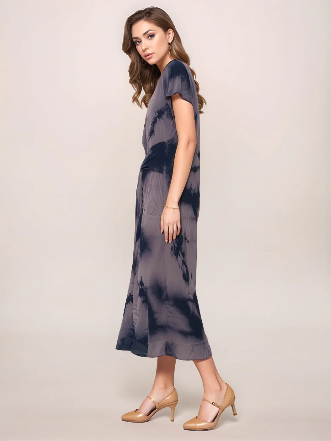 Zink London Women's BLACK Abstract Maxi Dress - Image 3