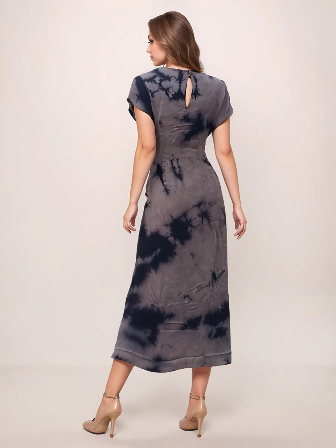 Zink London Women's BLACK Abstract Maxi Dress - Image 4