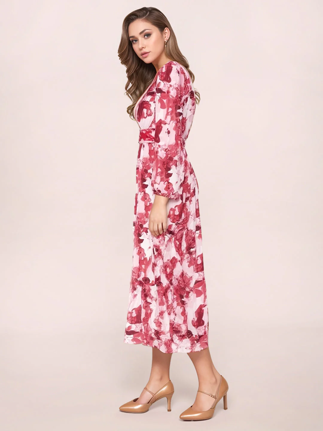 Zink London Women's Multi Floral Maxi Dress - Image 3