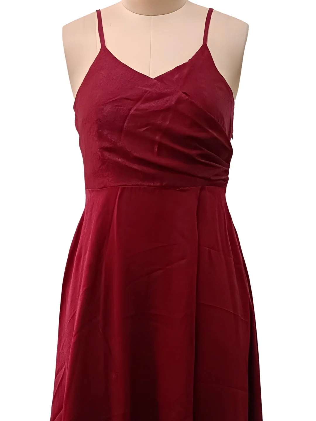 Maroon Solid Maxi Dress - Image 5