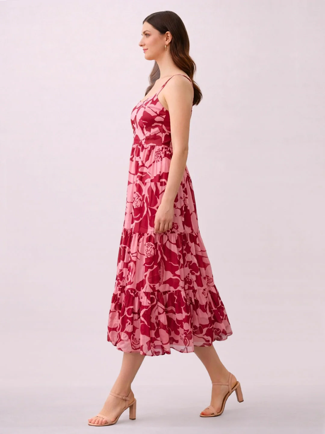 Multi Floral Midi Dress - Image 3