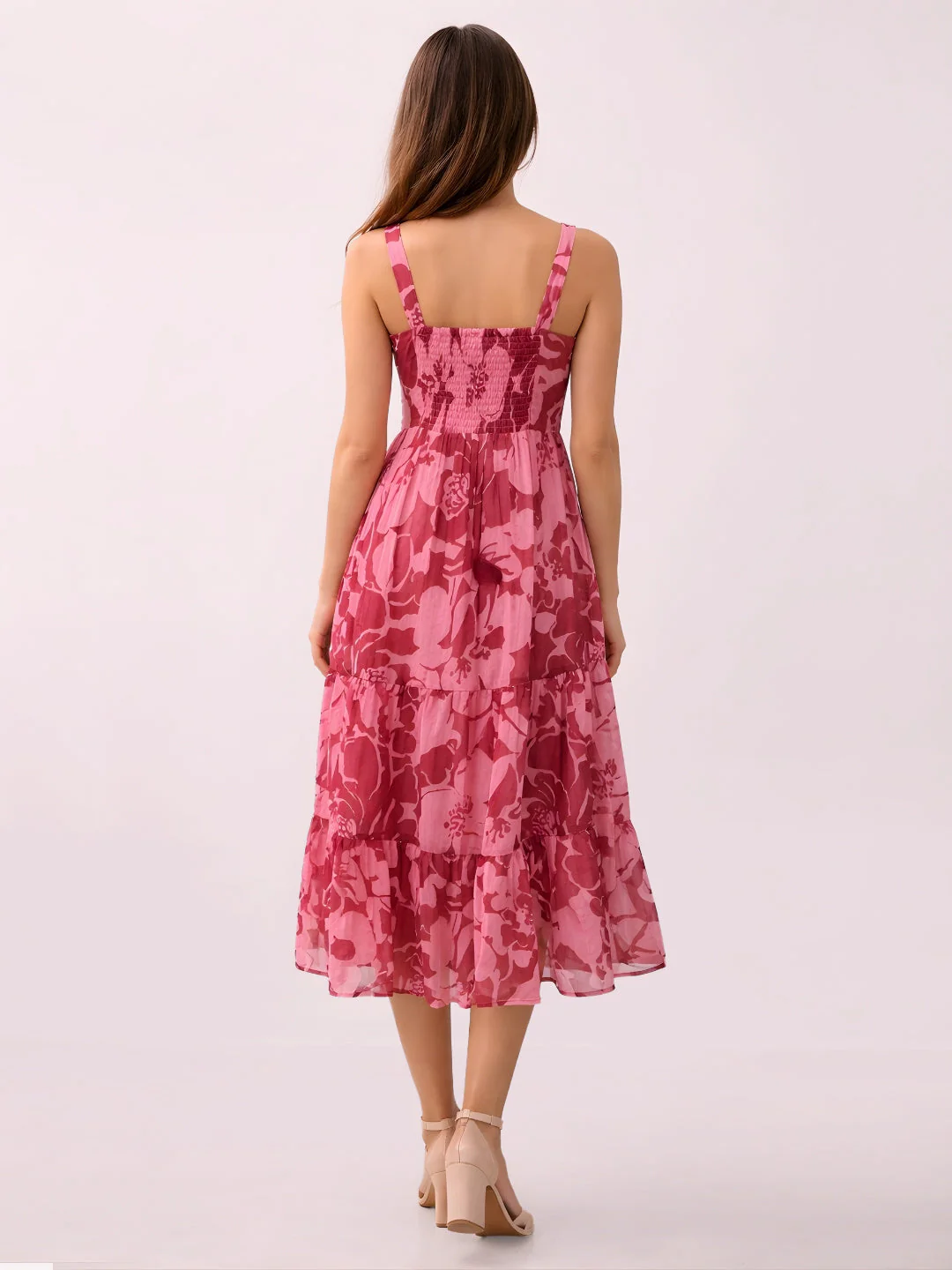 Multi Floral Midi Dress - Image 4