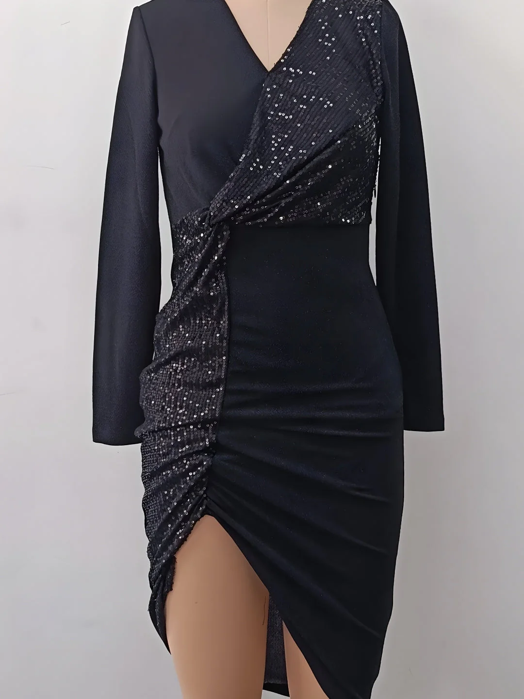 BLACK Sequinned Dress - Image 5