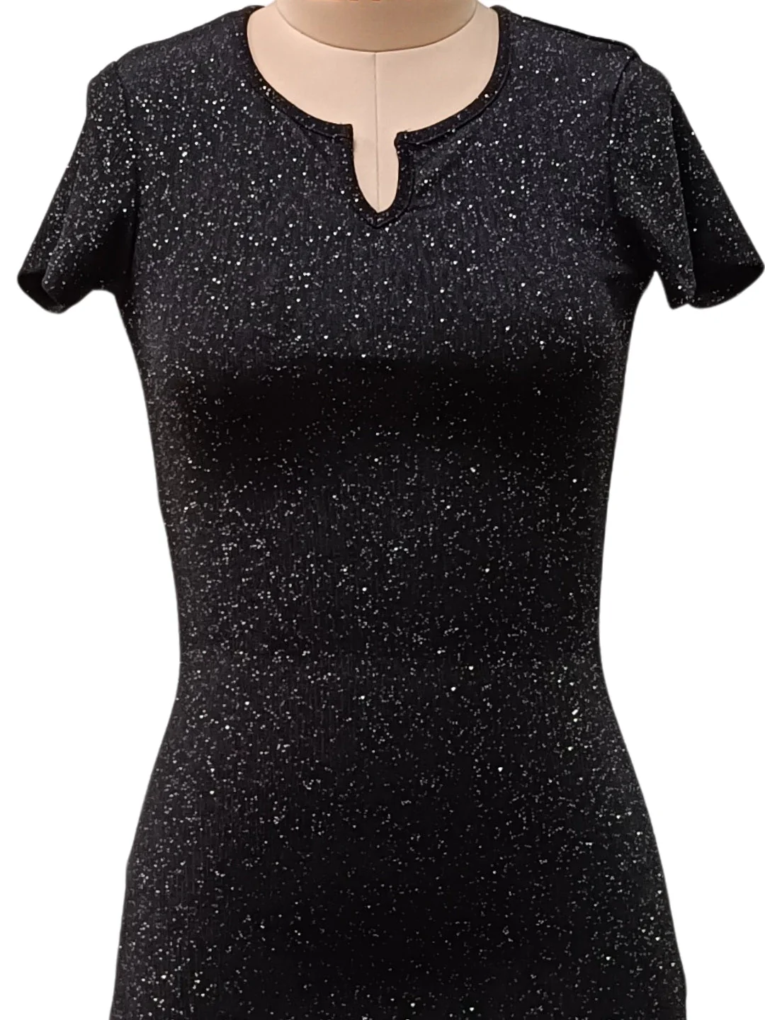 Black Solid Midi Dress - Image 5