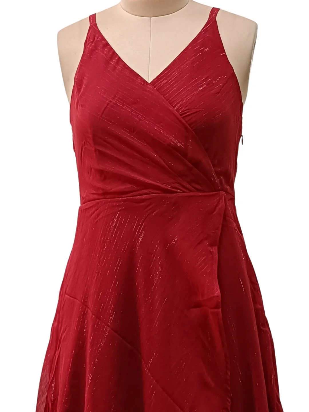 Maroon Solid Maxi Dress - Image 5