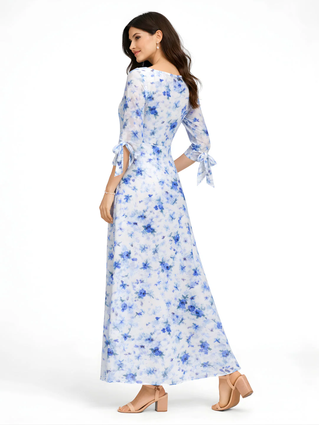 Multi Floral Midi Dress - Image 6