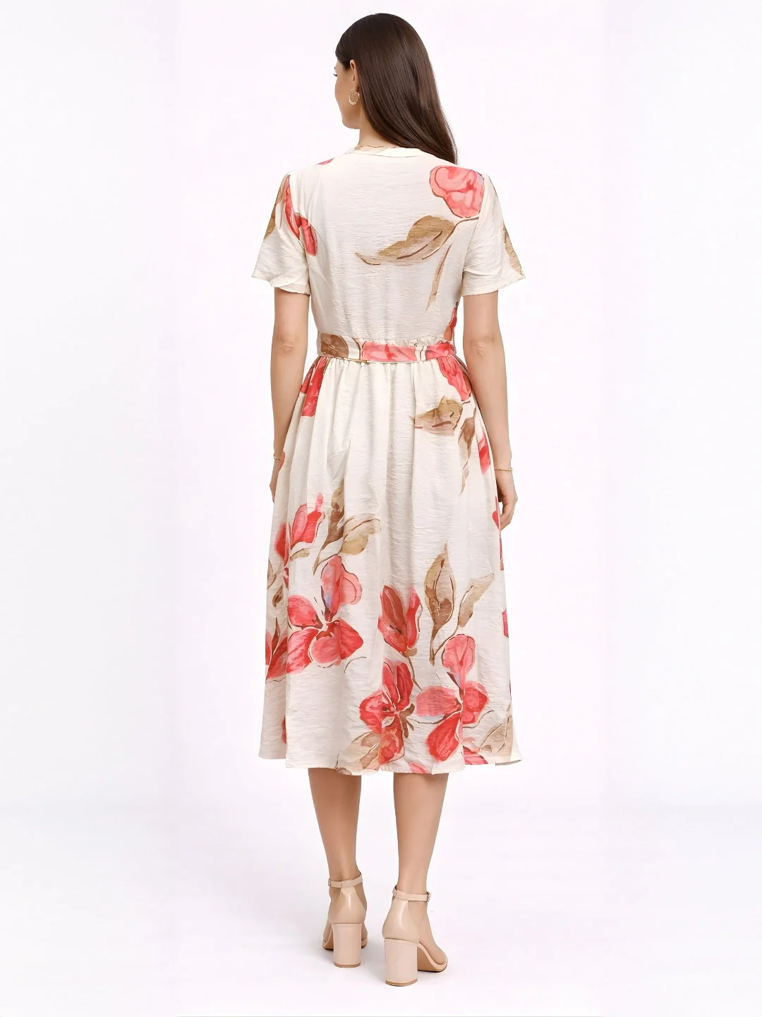 Multi Floral Midi Dress - Image 4