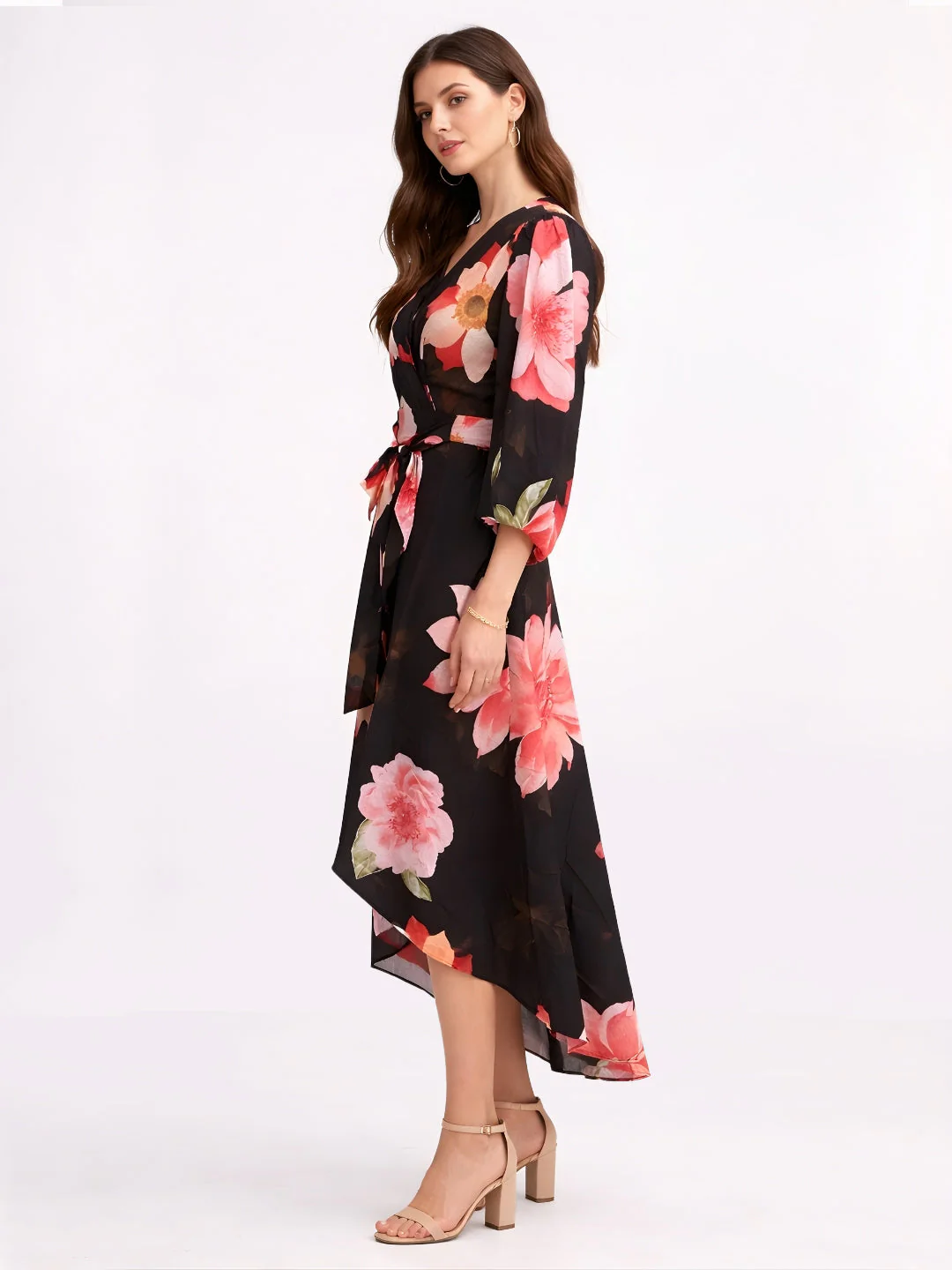 Black Floral Maxi Dress - Image 3