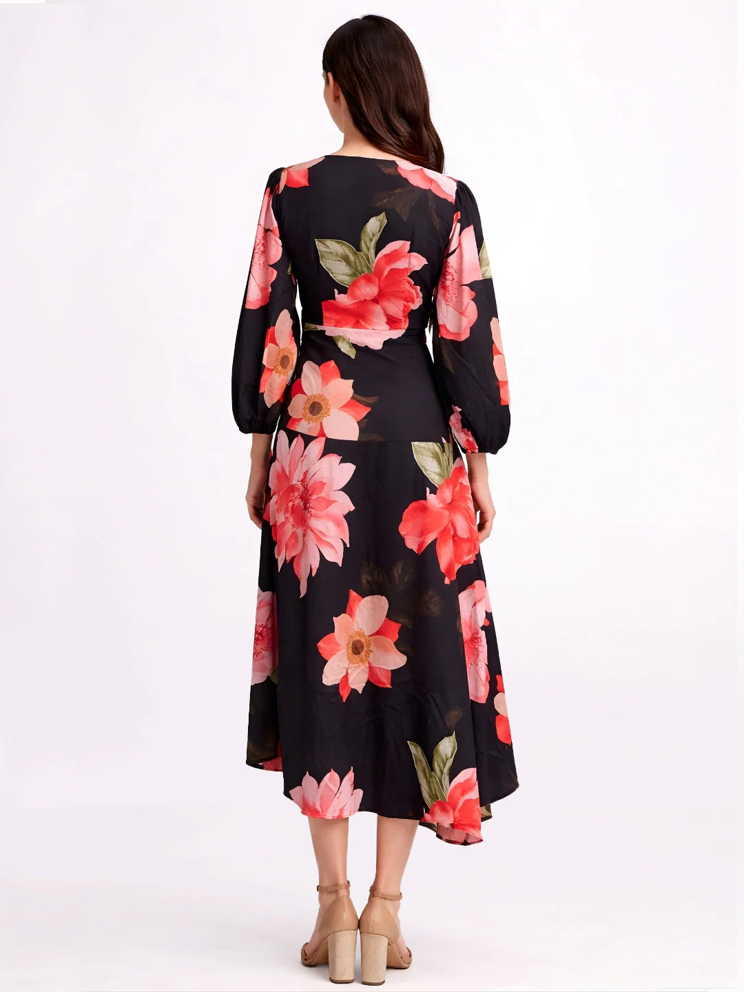 Black Floral Maxi Dress - Image 4