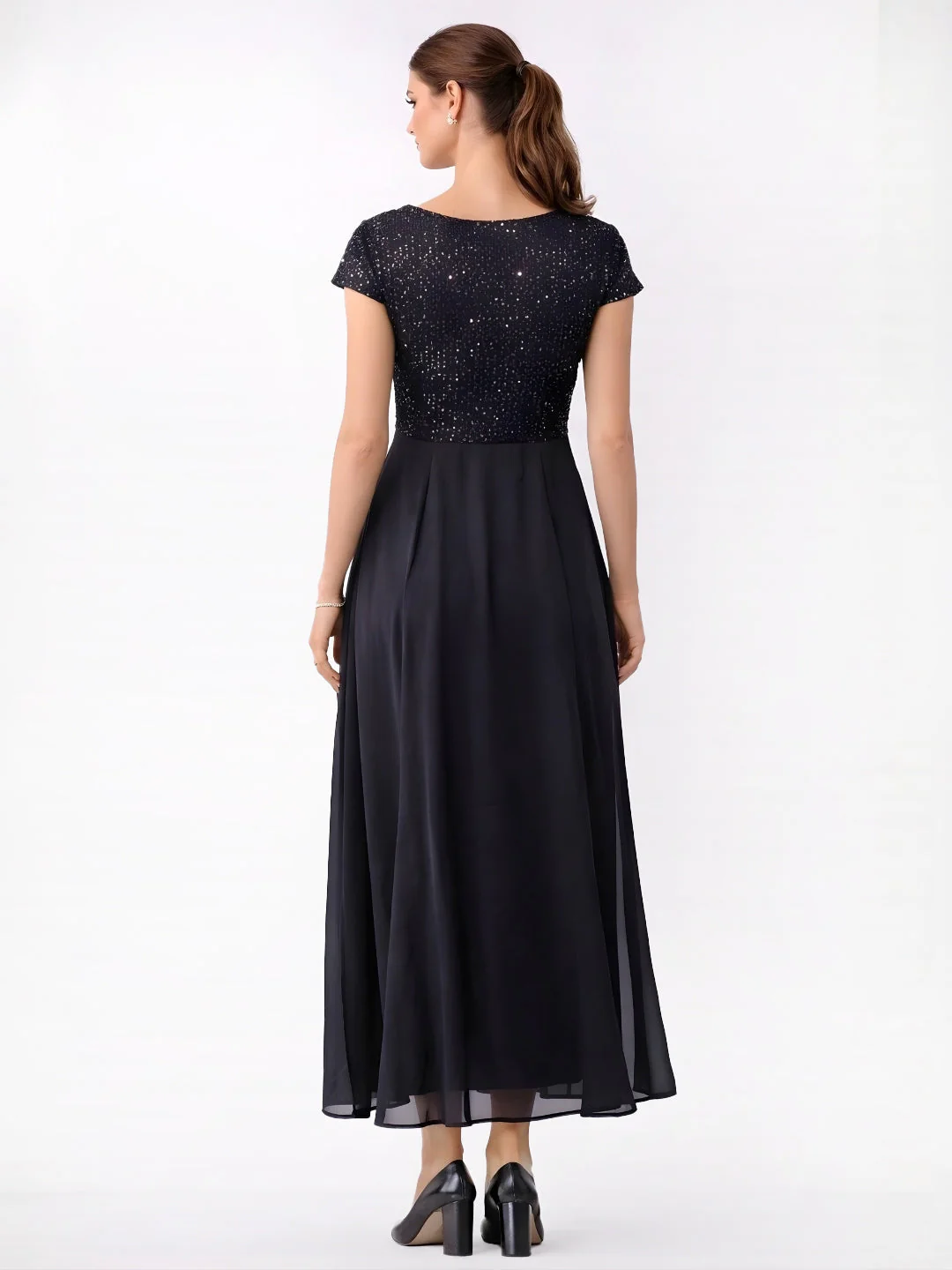 BLACK Sequinned Dress - Image 4