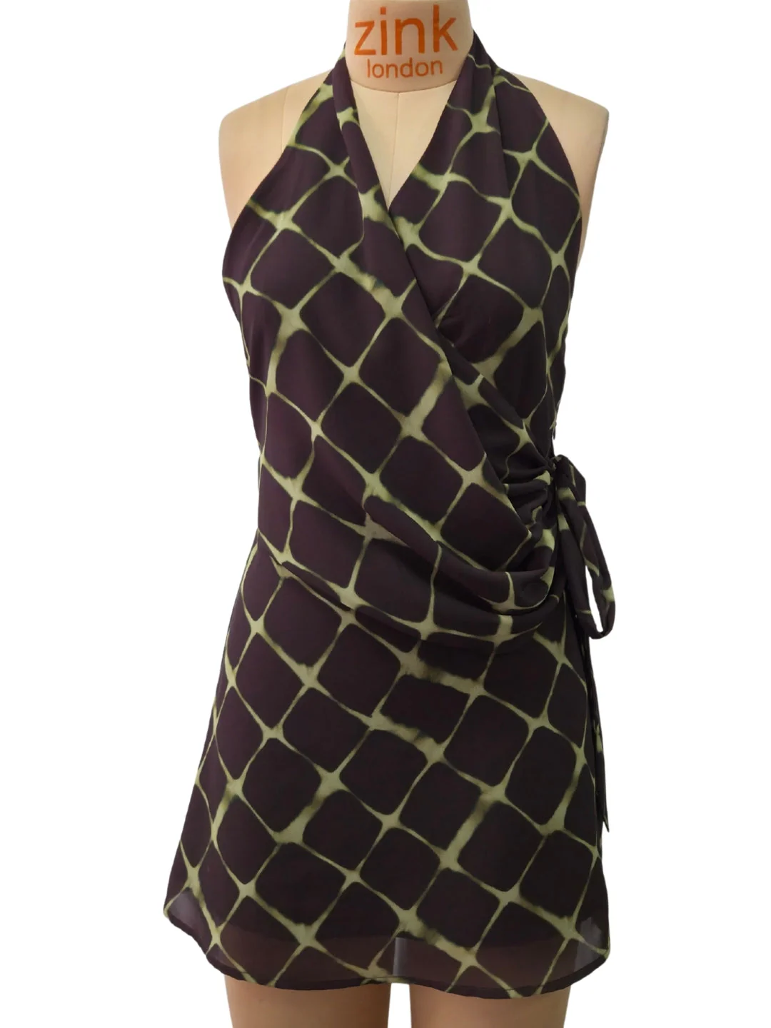 Green Geometric Sleeveless Mini Dress - Image 5
