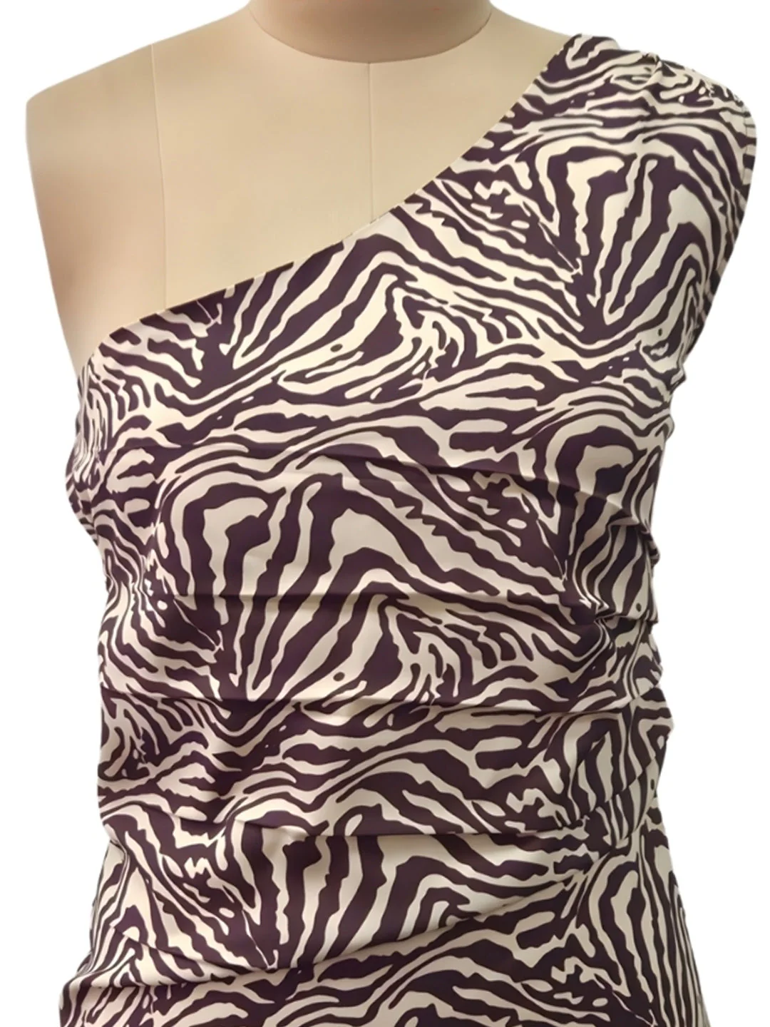 Brown Abstract Sleeveless Mini Dress - Image 5