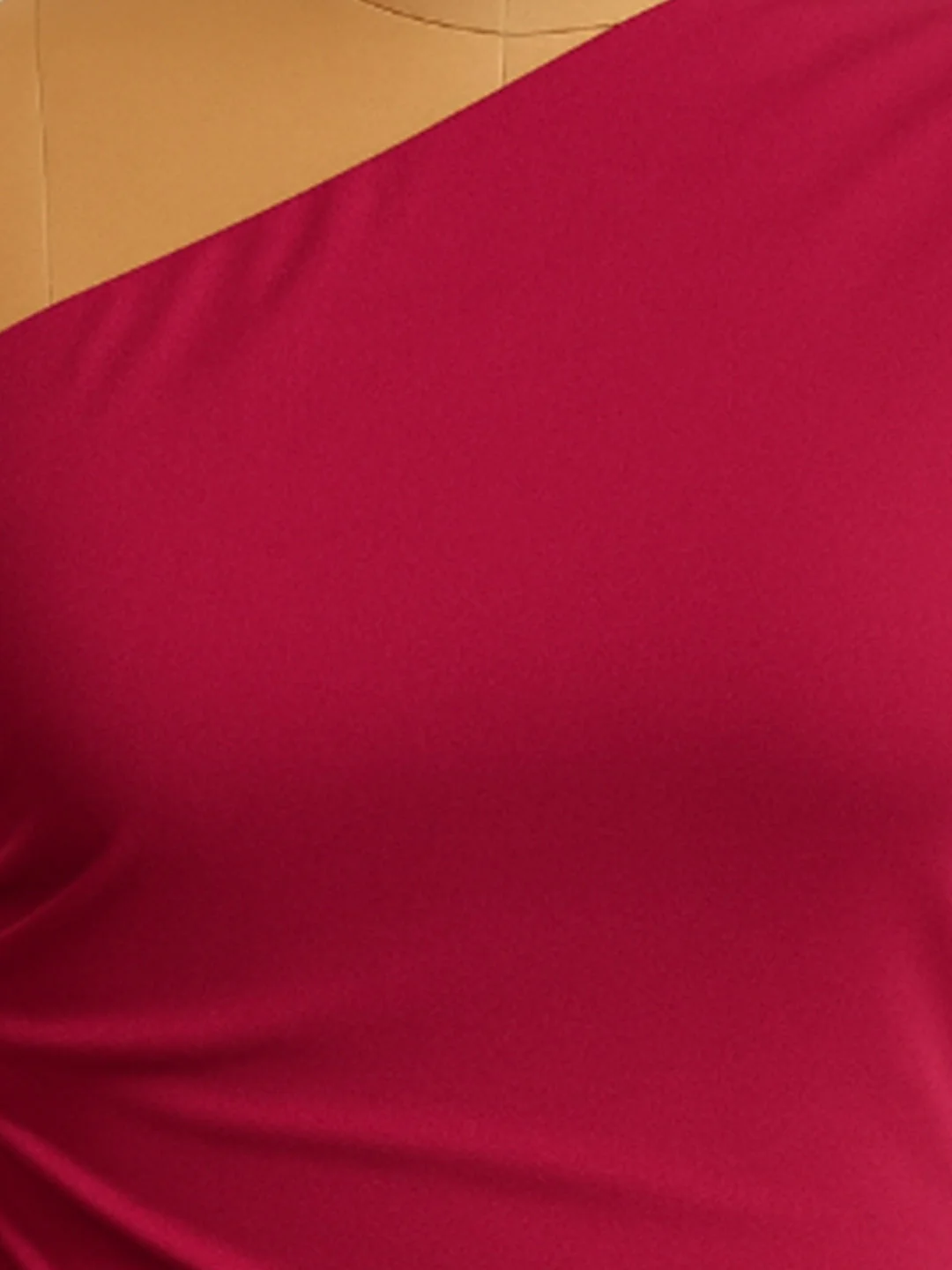 Maroon Solid Sleeveless Mini Dress - Image 5