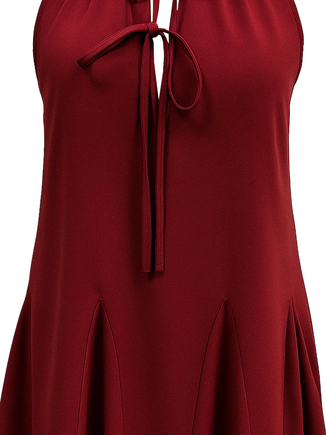Magenta Solid Sleeveless Mini Dress - Image 5