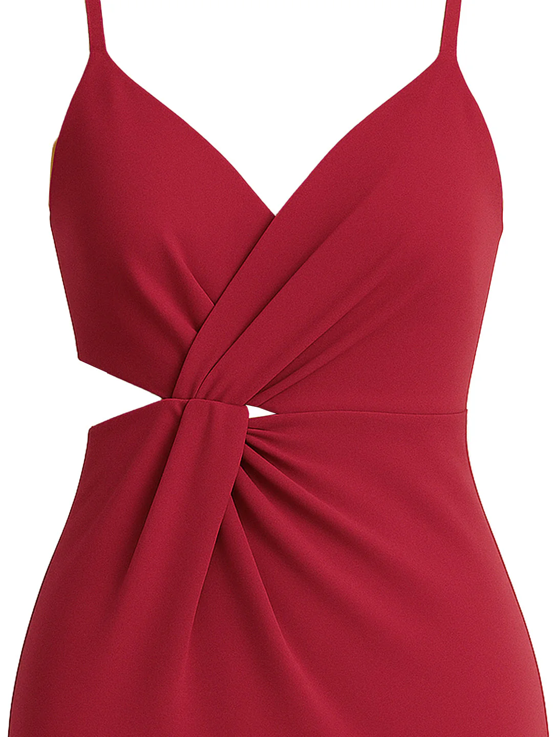 Magenta Solid Shoulder Straps Mini Dress - Image 5