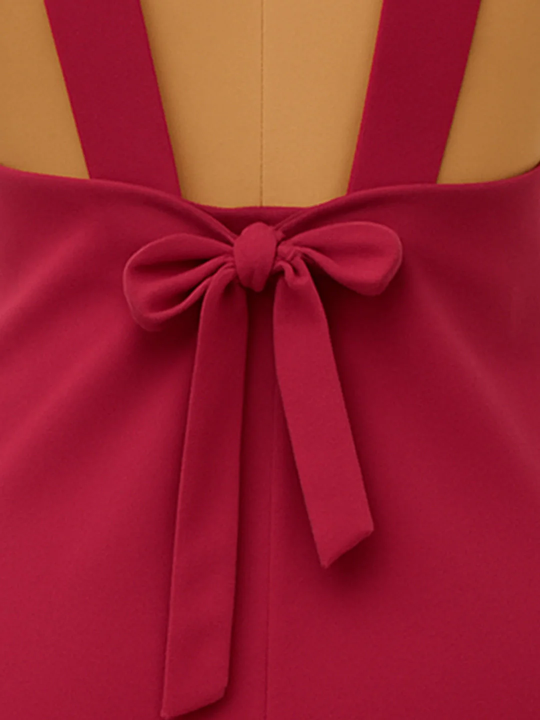 Magenta Solid Sleeveless Mini Dress - Image 5