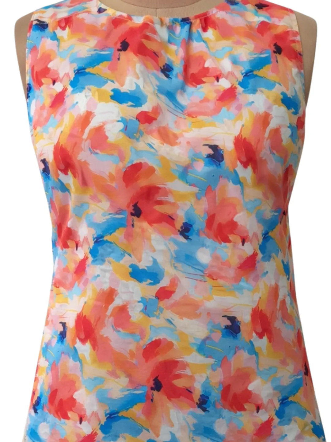 Multi Floral Sleeveless Mini Dress - Image 5