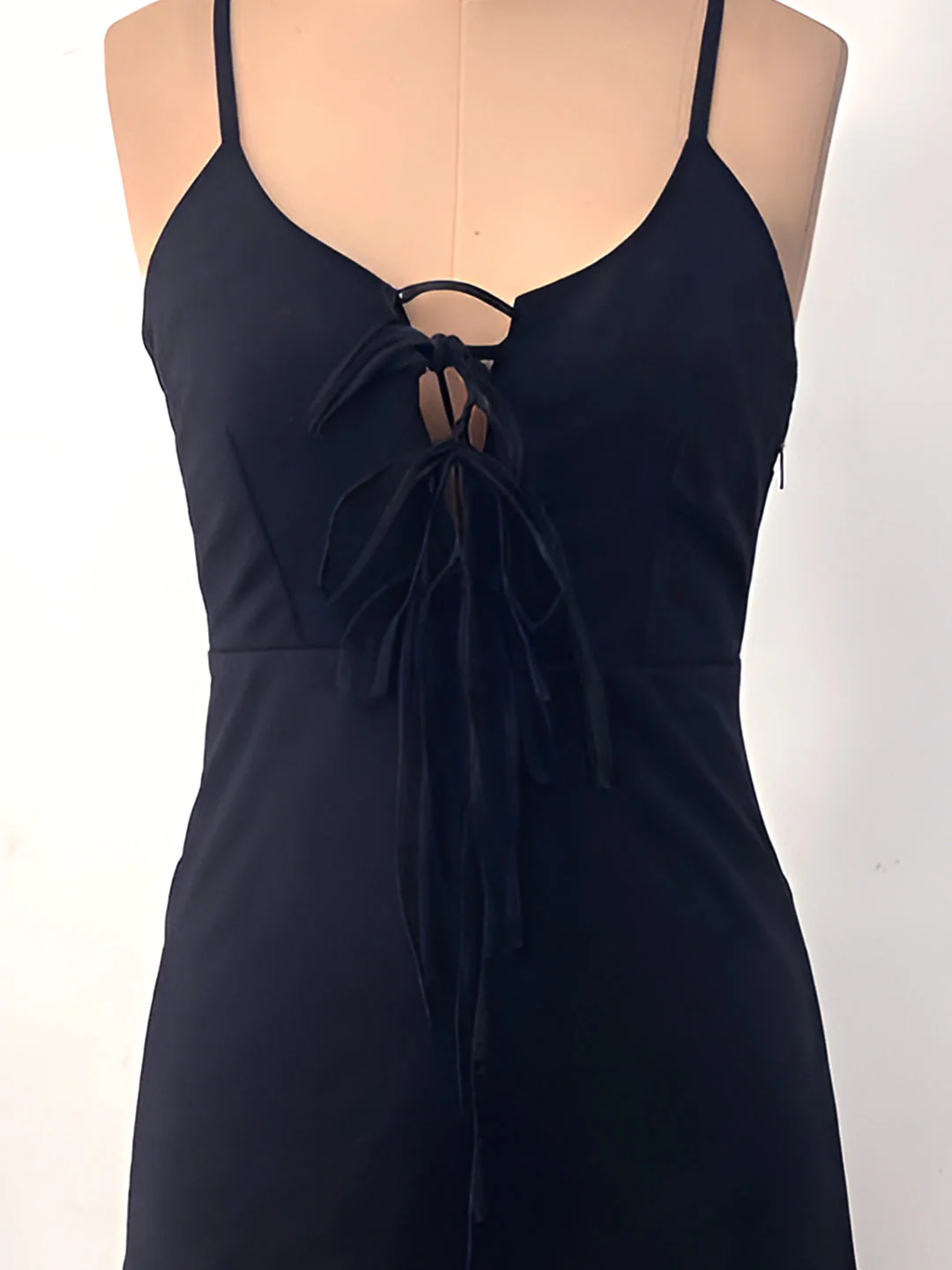Black Solid Mini Dress - Image 5