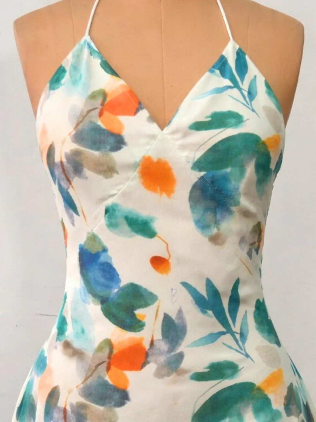 Cream Floral Mini Dress - Image 5