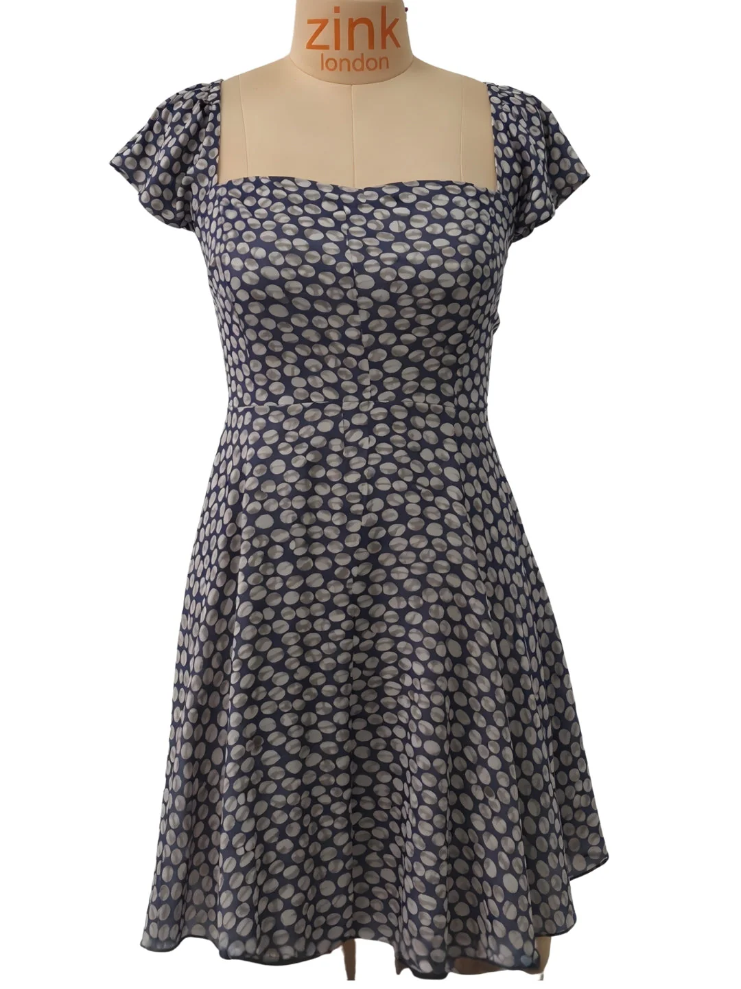 Navy Abstract Mini Dress - Image 5