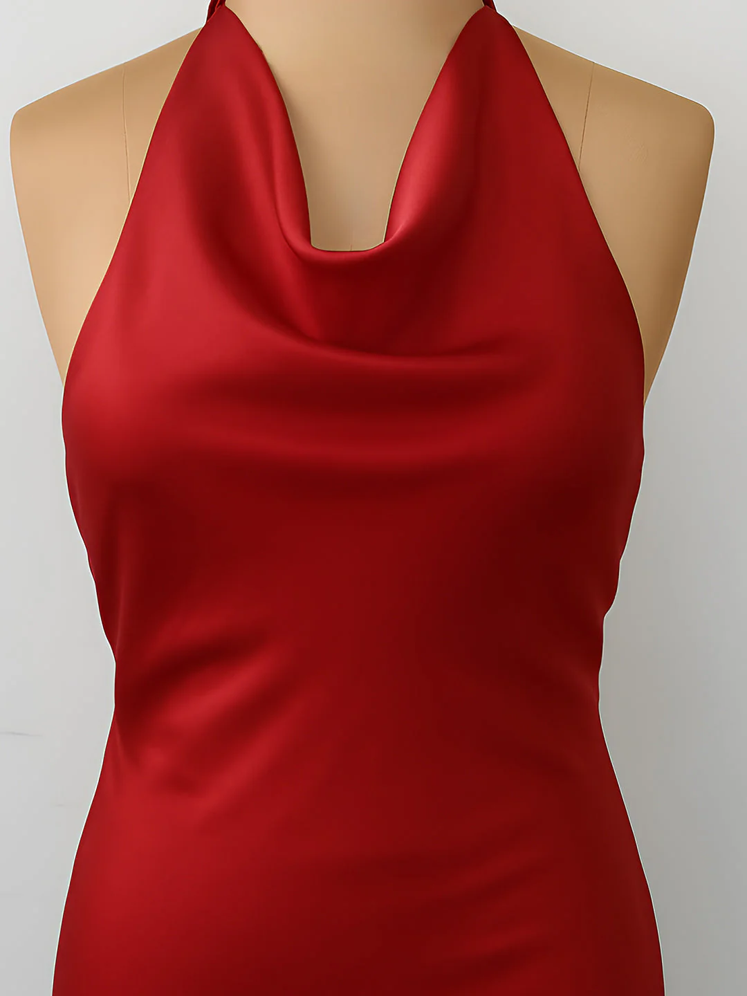 Red Printed Sleeveless Mini Dress - Image 5