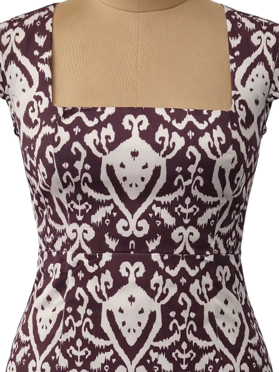 Brown Ethnic Motifs Short Sleeves Mini Dress - Image 5